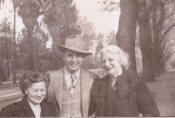 Mose Cohen, Rose Cohen, and Eva (Cohen) Hirshberg - November 1945