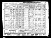 1940 Census - Sarah (Gaffin) Brown, Anita (Brown) Mink, Miriam (Brown) Cohen, Harold Brown, Yetta (Dratzer) Brown