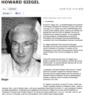 Howard Siegel - Obituary - June 20, 2012