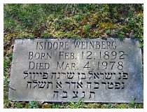 Isadore Weinberg - Beth Alom Cemetary, Section A, New Britain, Connecticut