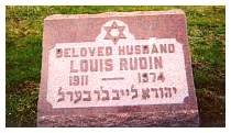 Louis Rudin - Mt. Olive Cemetery, 27855 Aurora Road, Solon, Ohio 44139. Section 108 Row L Grave #20