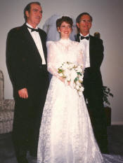 Peter Simpson, Lisa (Ringer) Mitchell, and Gary Ringer - Lisa and Bob's Wedding: Dec 14, 1991   