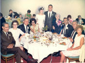 Louis Rudin, Sarah (Ringer) Rudin, Max Ringer, Irene (Weiss) Ringer, Sherrie (Katz) Weitzenhof, David Weitzenhof, Lena (Rabinowitz) Ringer, Benjamin Ringer, Nathan Ringer, and Dena (Hirshberg) Ringer - Weitzenhof Wedding - August 20 1967