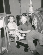 Gail (Weinberg) Olszewski and Linda Weinberg - September 1958