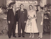 Harold J. Leavy, Myrtle (Rosenberg) Leavy, Doris (Leavy) Weinberg, and Miles Weinberg - 1957
