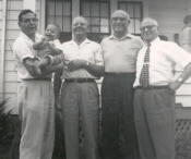 Miles Weinberg, Michael Weinberg, Isadore Weinberg, Harold Leavy, and Sam Rosenberg - August 1959