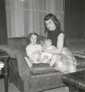 Rita (Einhorn) Weinberg, Gail (Weinberg) Olszewski, and Linda Weinberg - 1957